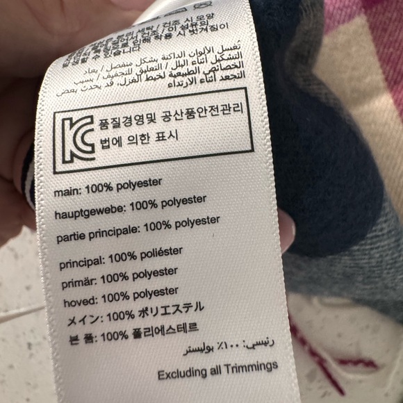 Joules Bracken Scarf - Tan Purple Check - Picture 4 of 4